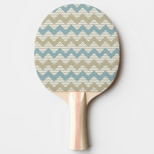 Raquete De Ping Pong Teste padrão de Chevron na textura de linho