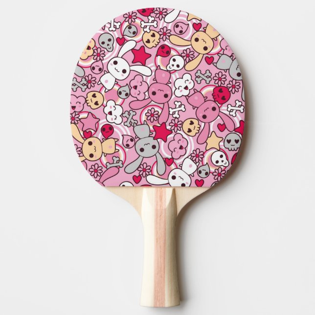 Raquete De Ping Pong Teste padrão de Kawaii (Frente)