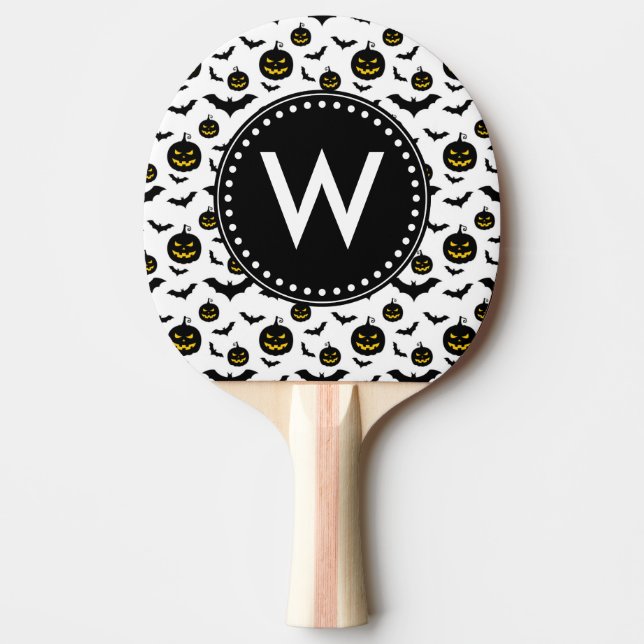 Raquete De Ping Pong Teste padrão do Dia das Bruxas (Frente)