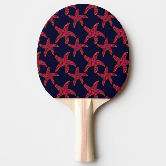 Raquete De Ping Pong Teste padrão do estilo da estrela do mar (Frente)