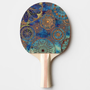 Raquete De Ping Pong Teste padrão do grunge da arte