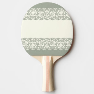 Raquete De Ping Pong Teste padrão do laço, vintage 5 da flor