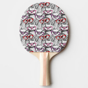 Raquete De Ping Pong Teste padrão dos Eyeglasses da coruja
