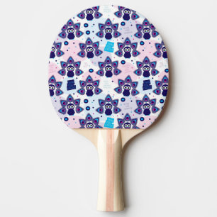 Raquete De Ping Pong teste padrão exótico do pavão de india