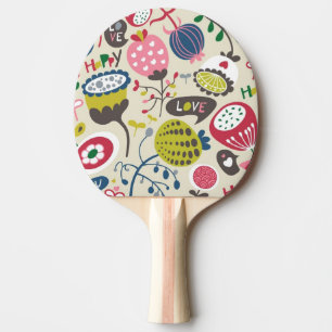 Raquete De Ping Pong Teste padrão floral 10