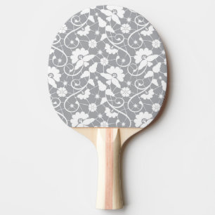 Raquete De Ping Pong Teste padrão floral do laço