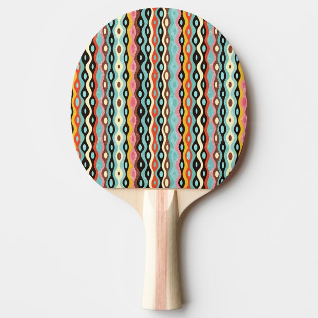 Raquete De Ping Pong Teste padrão multicolorido abstrato (Frente)