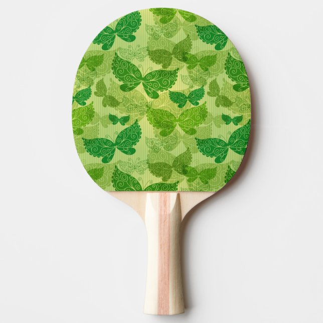 Raquete De Ping Pong Teste padrão verde do primavera (Frente)