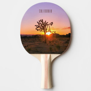 Raquete De Ping Pong Texto de Foto Personalizado Púrpura Laranja Joshua
