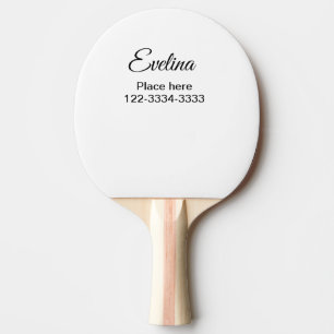 Raquete De Ping Pong Texto simples mínimo adicione seu nome local cidad