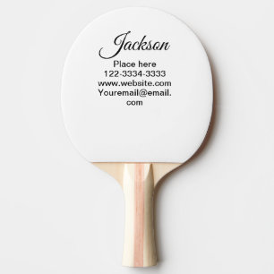 Raquete De Ping Pong Texto simples mínimo adicione seu nome local cidad