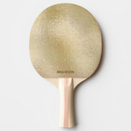 Raquete De Ping Pong Textura de vidro impermeável, iridescente, de ouro