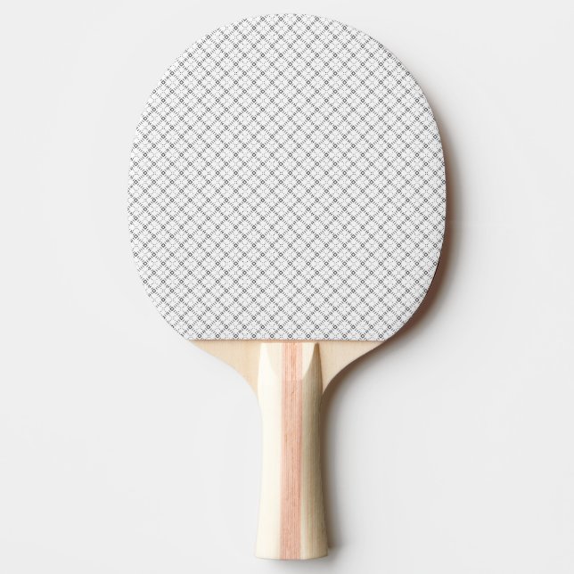 Raquete De Ping Pong Textura Geométrica Monocromática|Exame de Diamante (Frente)