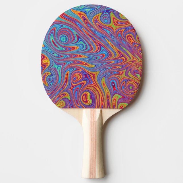 Raquete De Ping Pong texturas psicodélicas (Frente)