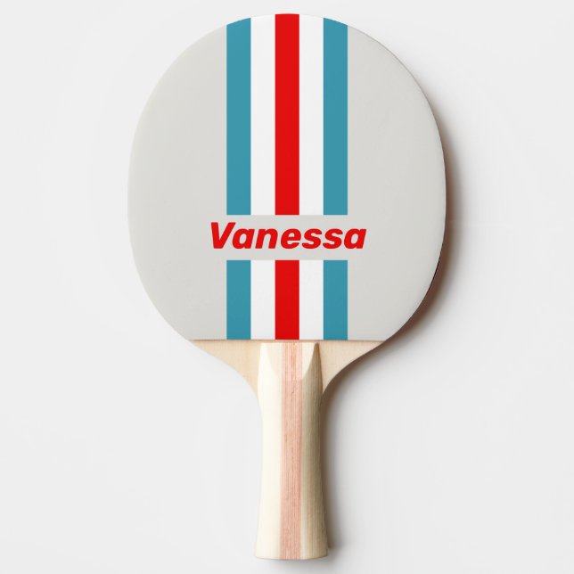 Raquete De Ping Pong Thunderbird Pin Striped with Name (Frente)