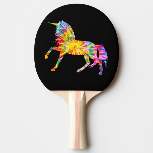 RAQUETE DE PING PONG TIE DYE UNICORN (Frente)