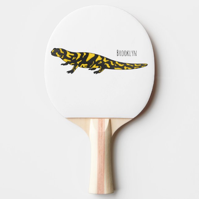Raquete De Ping Pong Tiger salamander cartoon (Frente)