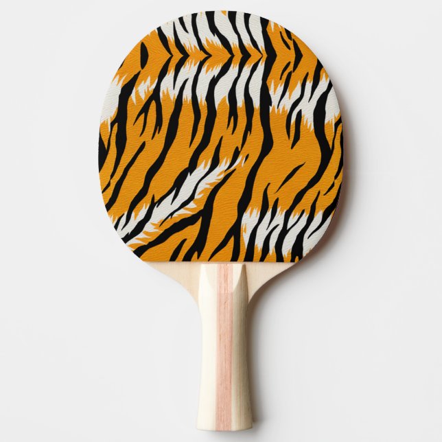 Raquete De Ping Pong Tiger Skin Animal Print Pattern Design (Frente)