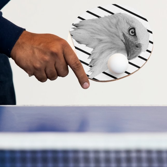 Raquete De Ping Pong Tinta De Óleo Com Face De Águia Cálida, (Insitu)