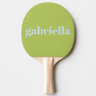 Raquete De Ping Pong Tipografia Negrito Verde Limão Azul Personalizado