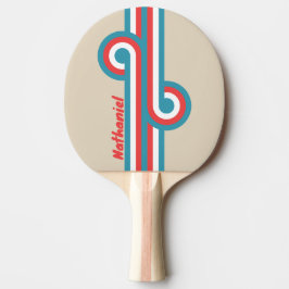 Raquete De Ping Pong Tira de Nuvens Perseguidoras com Nome