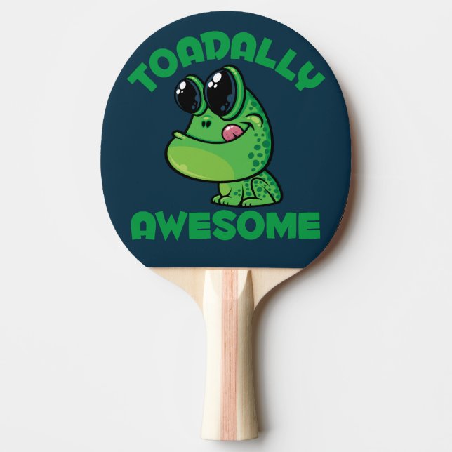 Raquete De Ping Pong Toad de Cartoon Feliz e Incrível (Frente)