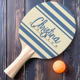 Raquete De Ping Pong Tocaia Meia-Época Capri Azul Pintada Nome