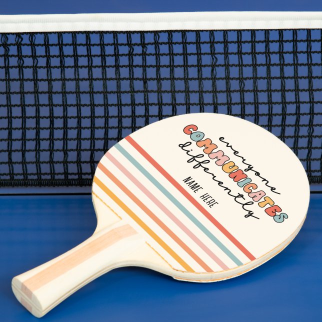 Raquete De Ping Pong Todos Coloridos Comunicam Diferentemente (Insitu)