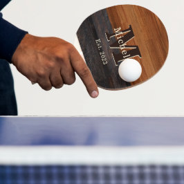 Raquete De Ping Pong Tonelada de madeira moderna Monograma 2 Tonelada