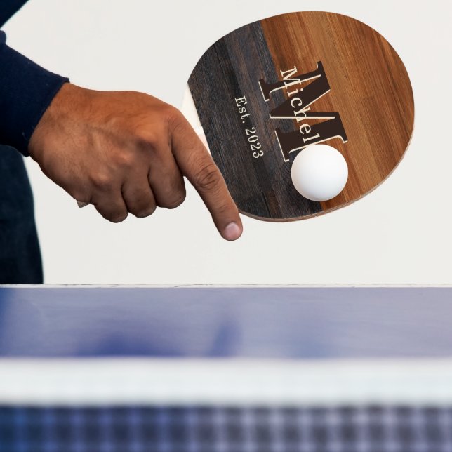 Raquete De Ping Pong Tonelada de madeira moderna Monograma 2 Tonelada (Insitu)
