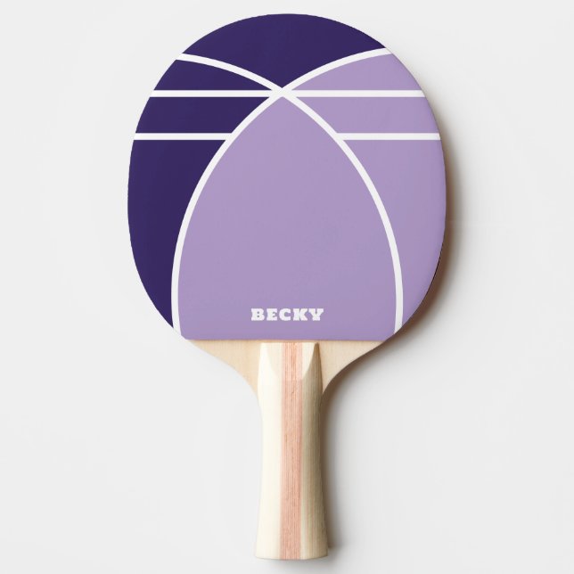 Raquete De Ping Pong Tones of Purple Personalized Ping Pong Paddle (Frente)