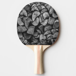 Raquete De Ping Pong Toros de Árvore Cortados Empilhados Juntos Foto Pr