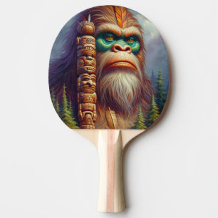 Raquete De Ping Pong Totalidade Nativa Americana de Pé Grande