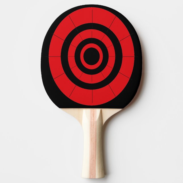 Raquete De Ping Pong Touro-olho do alvo do bullseye que visa (Frente)