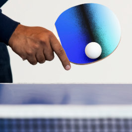 Raquete De Ping Pong Trabalho de arte preto azul