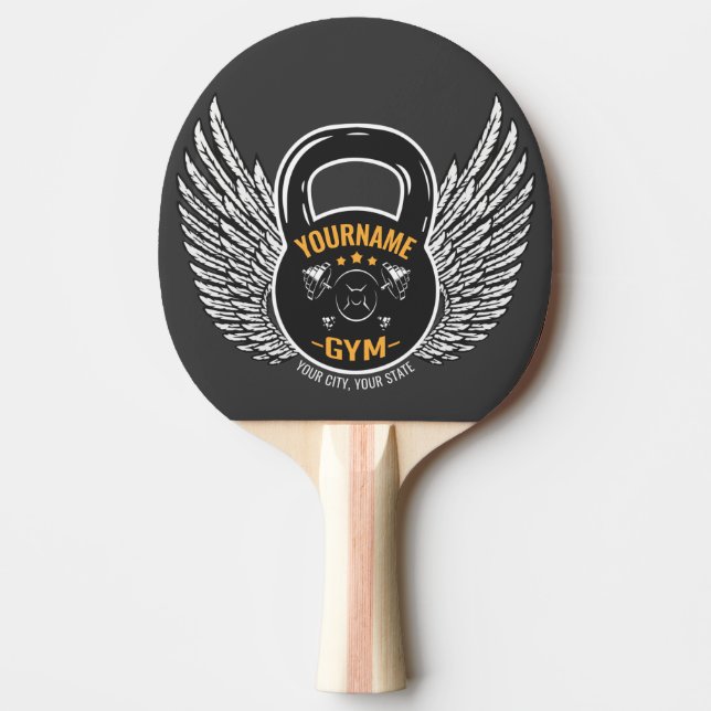 Raquete De Ping Pong Treinador Personalizado de Malhações GYM Kettlebel (Frente)