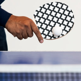 Raquete De Ping Pong Trellis branca e preta, lete, quatrefoil