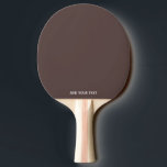 Raquete De Ping Pong Trendy Dark Mocha Brown - Custom Ping Pong Paddle<br><div class="desc">Personalizable Text On The Front ----- Dark Earthy Mocha Brown - This rich and earthy shade,  with subtle plum-gray undertones,  creates a timeless and refined look. Versatile and modern,  it’s perfect for minimalist aesthetics,  chic contemporary design,  and those who love warm,  grounding tones.</div>