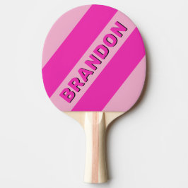 Raquete De Ping Pong Três faixas em negrito retrorreflectoras cor-de-ro