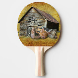 Raquete De Ping Pong Três Pequenos Porcos No Barão Russo Narrando