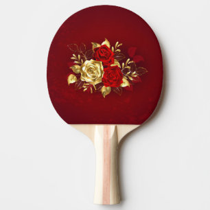 Raquete De Ping Pong Três Rosas de joalharia