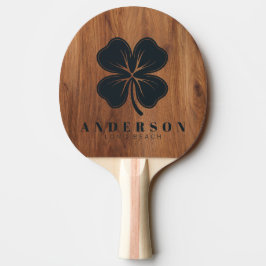 Raquete De Ping Pong Trevo de Quatro Folhas de Madeira de Bordo com Nom