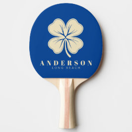 Raquete De Ping Pong Trevo de Quatro Folhas Royal de Meados do Século c