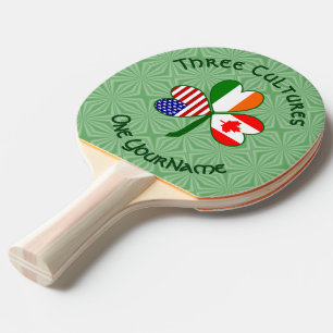 Raquete De Ping Pong Trevo Personalizado Canadense Irlandês Americano