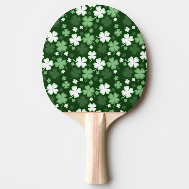 Raquete De Ping Pong Trevos do Dia de São Patrício (Frente)