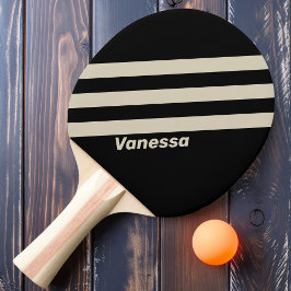 Raquete De Ping Pong Trilha Retroativa Meia-Noite com Nome