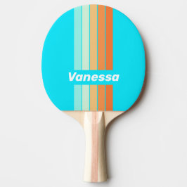 Raquete De Ping Pong Tropic Splash Pin Listrado com Nome