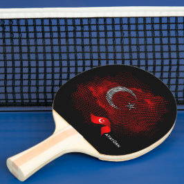 Raquete De Ping Pong Turkey flag