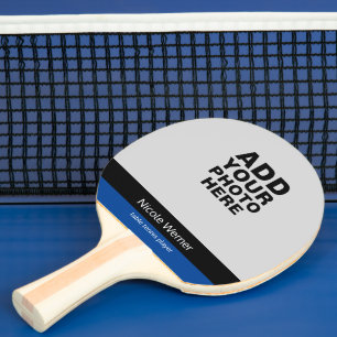 Raquete De Ping Pong Two Photos (both sides) with Player Name