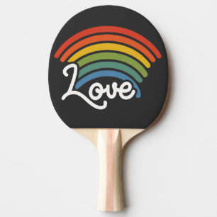 Raquete De Ping Pong Um arco-íris do amor